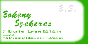 bokeny szekeres business card